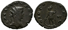 GALIENO. Antoniniano. (Ae. 3,24g/20mm). 260-262 d.C. Roma. (RIC 325). Anv: Cabeza radiada de Galieno a derecha, alrededor leyenda: GALLIENVS AVG. Rev:...