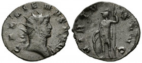 GALIENO. Antoniniano. (Ve. 2,70g/23mm). 264 d.C. Mediolanum. (RIC 534). Anv: Cabeza radiada de Galieno, alrededor leyenda: GALLIENVS AVG. Rev: Virtus ...