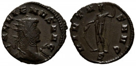 GALIENO. Antoniniano. (Ae. 2,47g/20mm). 253-268 d.C. Roma. (RIC 534). Anv: Busto radiado con drapeado sobre hombro izquierda de Galieno a derecha, alr...
