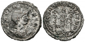 SALONINA. Antoniniano. (Ve. 2,94g/24mm). 263-264 d.C. Roma. (RIC 2). Anv: Busto diademado y drapeado de Salonina a derecha sobre creciente. Rev: Conco...
