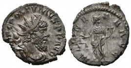 POSTUMO. Antoniniano. (Ar. 3,77g/22mm). 262-263 d.C. Treveri. (RIC 75). Anv: Busto radiado y drapeado de Postumo a derecha, alrededor leyenda: IMP C P...