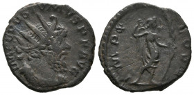 POSTUMO. Antoniniano. (Ae. 2,32g/19mm). 260 d.C. Cologne. (RIC 289). Anv: Busto radiado y drapeado de Póstumo a derecha, alrededor leyenda: IMP C POST...