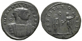 AURELIANO. Antoniniano. (Ae. 3,51g/24mm). 270-275 d.C. Roma. (RIC 53). Anv: Busto radiado y con coraza de Aureliano a derecha, alrededor leyenda: IMP ...