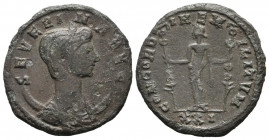SEVERINA. Antoniniano. (Ae. 2,31g/22mm). 274-275 d.C. Tícino. (RIC 8). Anv: Busto diademado y drapeado de Severina a derecha sobre creciente, alrededo...