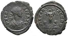 PROBO. Antoniniano. (Ae. 3,28g/23mm). 282 d.C. Roma. (RIC 223). Anv: Busto radiado, drapeado y con coraza de Probo a derecha, alrededor leyenda: PROBV...