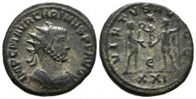 CARINO. Antoniniano. (Ae. 4,35g/21mm). 284 d.C. Antioquía. (RIC 325). Anv: Busto radiado y con coraza de Carino a derecha, alrededor leyenda: IMP C M ...