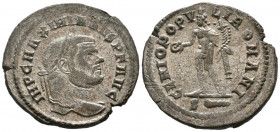 MAXIMIANO I. Follis. (Ae. 9,21g/30mm). 299-300 d.C. Roma. (RIC 96b). Anv: Cabeza laureada de Maximiano II a derecha, alrededor leyenda: IMP C MAXIMIAN...