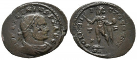 LICINIO I. Follis. (Ae. 2,90g/23mm). 316 d.C. Arles. (RIC 82). Anv: Busto diademado y drapeado de Licinio I a derecha, alrededor leyenda: IMP LICINIVS...