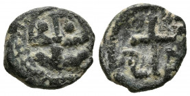 ISPALI (Sevilla). Pentanumion. (Ae. 1,55g/14mm). (Cru.V. grupo B, tipo 9, nº79). MBC+/MBC. Rarísimo ejemplar.