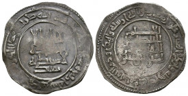 CALIFATO DE CORDOBA, Abd al Rahman III. Dirham. (Ar. 3,27g/25mm).324H. Al-Andalus. (Vives 385; Frochoso 324.6d). Citando a Suhayd en I.A. MBC. Escasa.