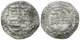 CALIFATO DE CORDOBA, Abd al Rahman III. Dirham. (Ar. 4,17g/25mm). 337H. Madinat al-Zahra. (Vives 417; Frochoso 337.83d). Citando a Muhammad en I.A. MB...