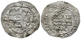 CALIFATO DE CORDOBA, Abd al Rahman III. Dirham. (Ar. 2,66g/24mm). 337H. Madinat al-Zahra. (Vives 435; Frochoso 337.147d). Citando a Muhammad en II.A. ...