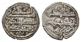ALMORAVIDES, Ishaq ben Alí. Quirate. (Ar. 0,99g/12mm). (Vives 1896). MBC-.