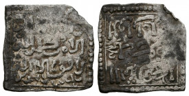 MERENIES, Anónimo en nombre del Corán. 2/3 Dirham. (Ar. 0,87g/16mm). Tilimsan Al-Jadida (Tlemcen la Nueva). (Hazard no cita; Hohertz 841). MBC-. Muy e...