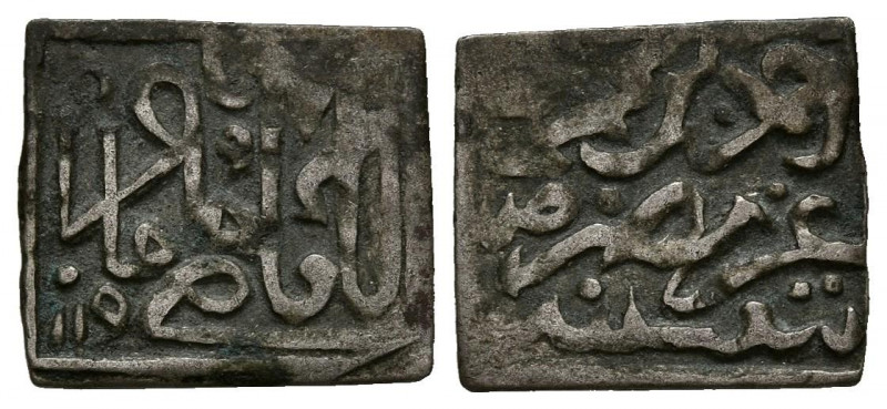 TUNEZ, Ahmed III. Nasrí. (Ar. 0,43g/11mm). 1119H. (KM#34). MBC+. Incluye notas d...