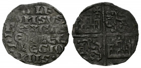 ALFONSO X (1252-1284). Dinero (Ve. 0,80g/17mm). S/D. Marca de ceca Cruz. (FAB-235). Anv: leyenda en seis líneas: ALFONSVS REX CASTELLE ET LEGIONIS; Re...