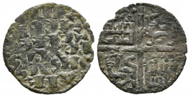 ALFONSO X (1252-1284). Dinero (Ve. 0,78g/17mm). S/D. Marca de ceca flor de lis. (FAB-239). Anv: leyenda en seis líneas: ALFONSVS REX CASTELLE ET LEGIO...