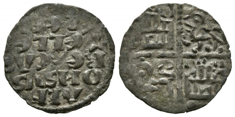 ALFONSO X (1252-1284). Dinero (Ve. 0,63g/17mm). S/D. Marca de ceca triangulo y r...