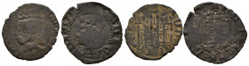 JUAN I (1379-1390). Bonita pareja de dos Cornados de Juan I de la ceca de Sevilla (FAB-568). MBC.
