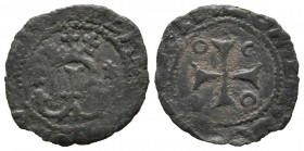 CARLOS I (1516-1556), a nombre de Fernando II. Cornado. (Ae. 0,77g/17mm). Pamplona. (Cal-2019-40). MBC.