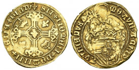 CARLOS I (1516-1556). Florín de Oro de San Felipe. (Au. 3,31g/24mm). S/D. Brujas. (Delm-513). MBC+. Rara.