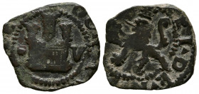 FELIPE II (1556-1598). 2 Maravedís (Ve. 2,38g/19mm). S/D (1575- 1585). La Coruña V. (Cal-2019-54). BC.