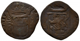 FELIPE II (1556-1598). Cuartillo (Ve. 3,37g/22mm). S/D (1566-1588). Valladolid. (Cal-2019-82). BC-. Escasa.