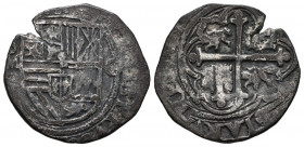 FELIPE II (1556-1598). 1 Real (Ar. 3,16g/23mm). S/D (1572-1589). México M-O. (Cal-2019-224). BC+