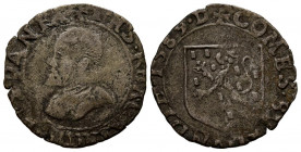 FELIPE II (1556-1598). Carolus de Vellón (Ve. 1,81g/21mm). 1583. Franco Condado. BC-.