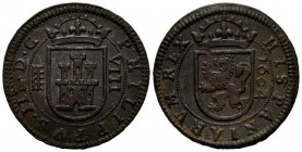 FELIPE III (1598-1621). 8 Maravedís (Ae. 5,61g/28mm). 1604. Segovia. (Cal-2019-326). MBC+.