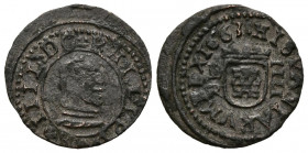 FELIPE IV (1621-1665). 4 Maravedís (Ve. 1,00g/17mm). 1663. Burgos. (Cal-2019-188). R en reverso. MBC.