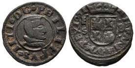 FELIPE IV (1621-1665). 8 Maravedís. (Ae. 2,37g/21mm). 1661. Segovia S. (Cal-2019-393). MBC. Escasa.