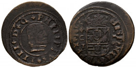 FELIPE (1621-1665). 16 Maravedís. (Ae. 4,76g/26mm). 1663. Córdoba TM. (Cal-2019-444). Fecha poco visible. MBC-.