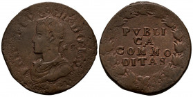 FELIPE IV (1621-1665). 2 Granos (4 Torneses). (Ae. 11,73g/33mm). 1622. Nápoles.(Pannuti-Riccio 52). BC/BC+. Limpiada. Escasa.