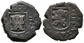 CARLOS II (1665-1700). 2 Maravedís. (Ae. 5,45g/20mm). 1684. Coruña. (Cal-2019-54). BC+.