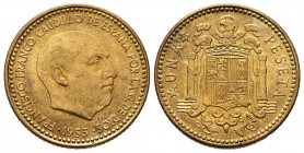 ESTADO ESPAÑOL (1936-1975). 1 Peseta. (AlCu. 3,55g/21mm). 1953 *19-61. Madrid. (Cal-2019-60). SC.