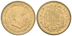 ESTADO ESPAÑOL (1936-1975). 1 Peseta. (Al-Ae. 3,48g/20mm). 1963 *19-67. Madrid. (Cal-2019-67). SC-.