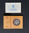 JUAN CARLOS I (1975-2014). 1 Ecu. (Ar. 6,22g/24mm). 1989. FNMT. Madrid. PROOF. Incluye estuche original y certificado de autenticidad. Tirada de 500 m...