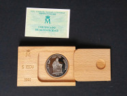 JUAN CARLOS I (1975-2014). 5 Ecu. (Ar. 33,62g /42mm). Averroes. 1991. FDC. 50.000 unidades. Incluye estuche oficial y cerctificado de autenticidad.