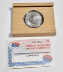 JUAN CARLOS I (1975-2014). 1000 Pesetas (Ar. 13,50g/33mm). 1997. FNMT. Centenario de la muerte de Antonio Cánovas del Castillo. PROOF. Presentada en e...