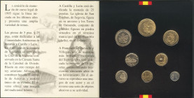 JUAN CARLOS I. Set completo con los valores: 1, 5, 10, 20, 25, 25, 50, 100, 200 y 500 Pesetas de 1995. PROOF. Escaso.