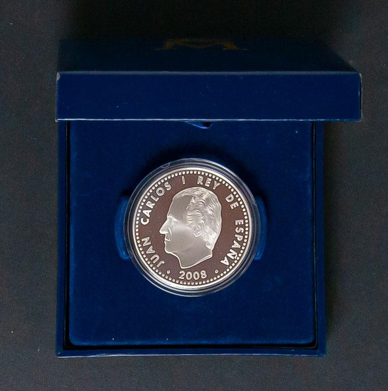 JUAN CARLOS I (1975-2014). 10 Euros. (Ar. 27,00g/40mm). 2008. FNMT. Alfonso X El...