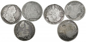 ALEMANIA (Prusia). Conjunto de 3 Thaler en plata acuñados en 1760, 1772 y 1775. Diferentes estados de conservación. A EXAMINAR.