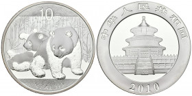 CHINA. 10 Yuan. (Ar. 31,16g/40mm). 2010. Series Pandas. (Km#1931). PROOF.