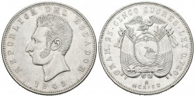 ECUADOR. 5 Sucres (Ar. 24.95/33mm). 1943. Acuñada en Mexico. (Km#79). EBC.