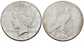 ESTADOS UNIDOS. 1 Dollar. (Ar. 26,70g/38mm). 1924. San Francisco S. Tipo Liberty. (Km#150). MBC.