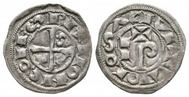 FRANCIA, Raimundo V-VII (1148-1249). Obolo. (Ar. 0,56g/15mm). Toulouse. (Duplessy 1229). EBC-. Precioso ejemplar.