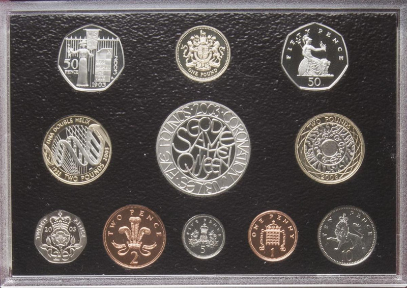 GRAN BRETAÑA. Set de 11 monedas con todos los valores. 2003. "ROYAL MINT". PROOF...