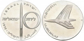 ISRAEL. 10 Lirot (Ar. 25,91g/37mm). 1972. (Km#62). SC.