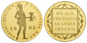 PAÍSES BAJOS. 1 Ducado. (Au. 3,49g/21mm). 1985. Reina Beatriz. (Km# 190.1). Último año de acuñación de esta icónica serie. Oro de 0,983 milésimas. PRO...